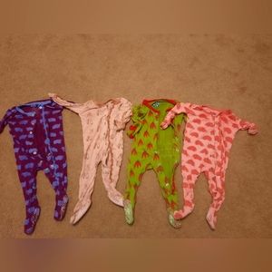 3-6 month girls kickee pants lot